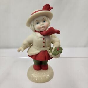 Dept 56 Simple Traditions 2002 Holly Lane 4" "A Little Holly Basket" Girl